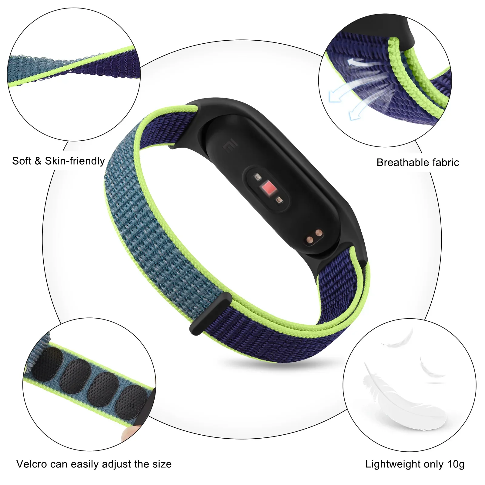 Ремешок нейлоновый для Xiaomi Mi Band 6 Amazfit Band 5, спортивный браслет для наручных часов Solo Loop, сменный Браслет для Mi Band 5 4 3
