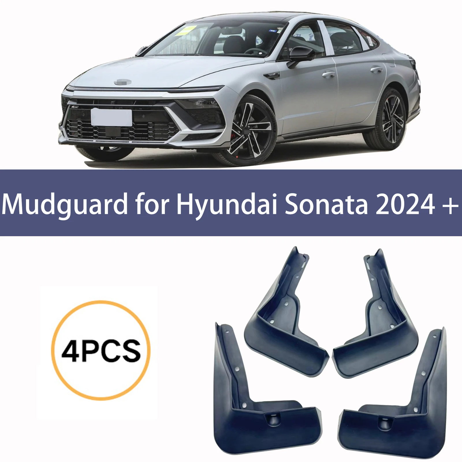 

for Hyundai Sonata 2024 + Car Mud Flaps Auto Mudguards Splash Guards Fender Front Rear Mudflaps Exterior Accessories