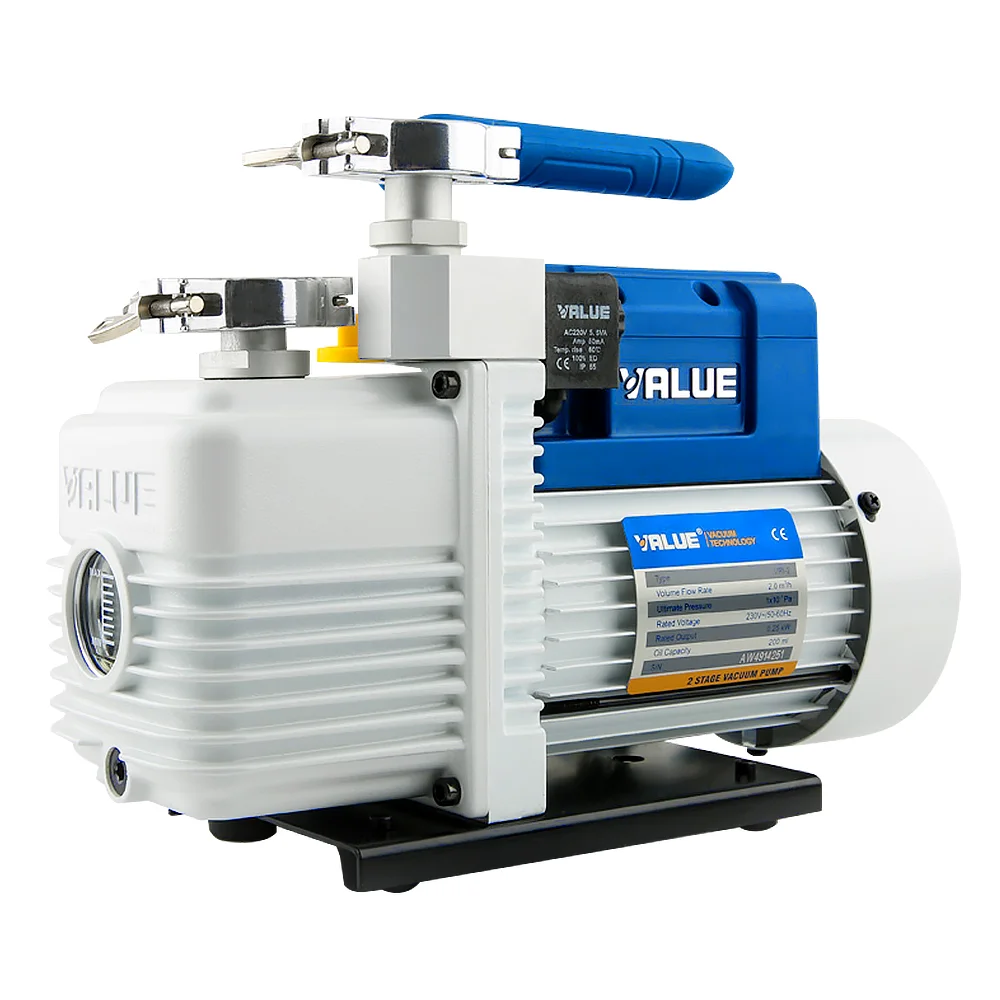 2025 YH Hot Selling 220V Bipolar Rotary Vane Vacuum Pump With 370W 0.3L 1440rpm HVAC OEM DC Motor Low & High Pressure