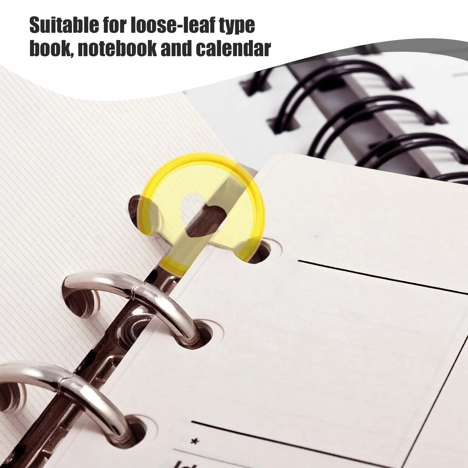 25 Pcs Binding Ring Colorful Ledger Buckle Loose-leaf Notebook Discs Abs Discbound