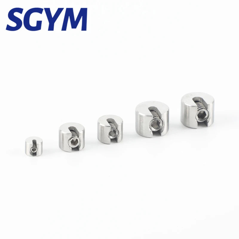 SGYM 10pcs 316 Stainless Steel 2/3/4/5/6 mm Wire Rope Grip Stop Small Single Pivot Wire Cable Rope Clamp