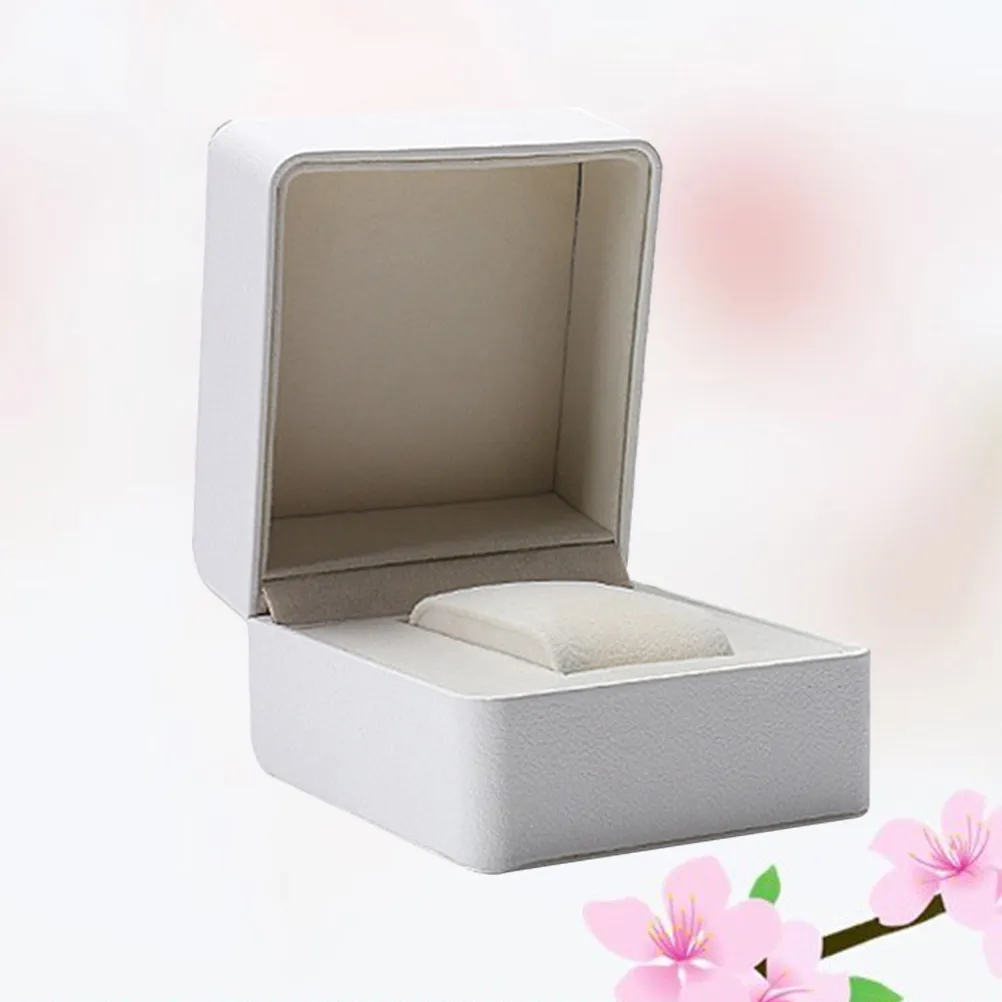 

Watch Box Case for Men Women Square Display Storage Holder Wristwatch Organizer Case Jewelry Collection Decor White