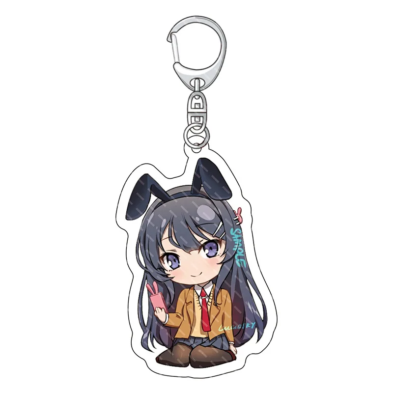 Anime fans Youth pig does not dream of bunny girl senpai Sakurajima Sakuragawa 6cm car bag key chain to send friends fans gifts