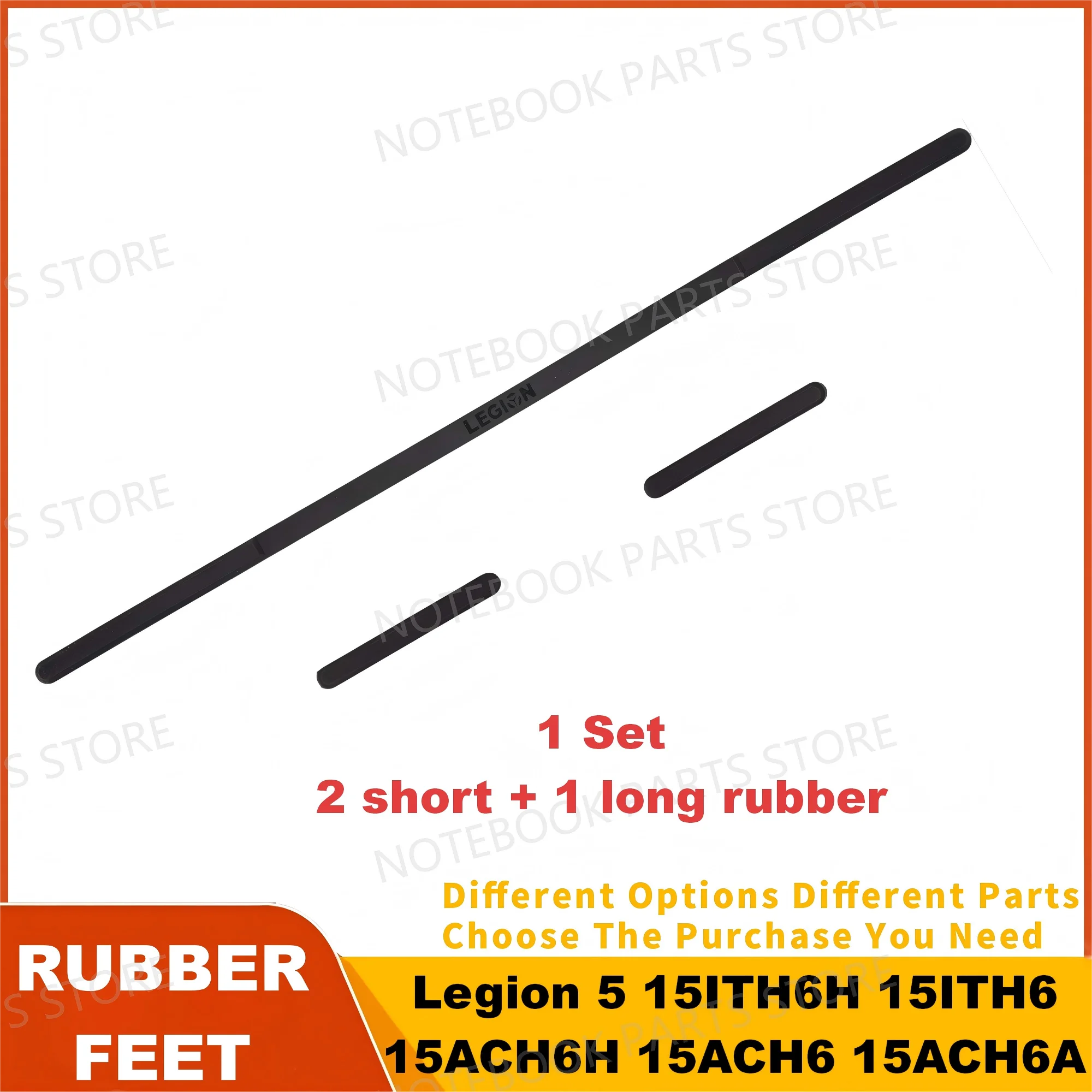 RUBBER FEET For Legion 5 15ITH6H 15ITH6 15ACH6H 15ACH6 15ACH6A BLACK PLASTIC RUBBER HY560 Y7000P/y7000 2021