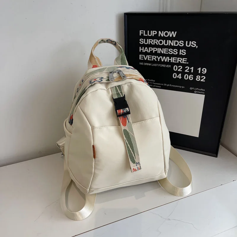 

Large Capacity Nylon Solid Color Simple Backpacks 2025 High Quality Bags for Women Interior Zipper Pocket Versatile Backpacks