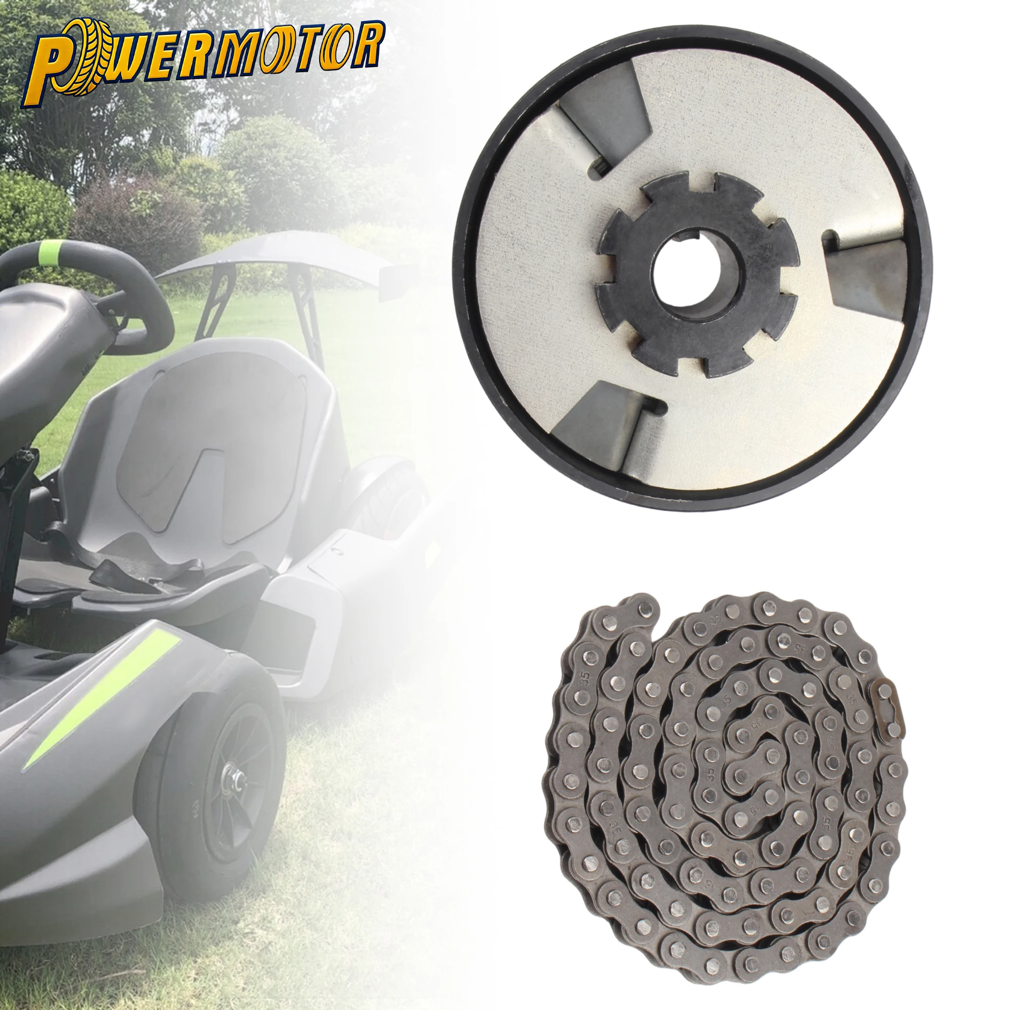 

Go Kart Mini Bike Small Engine 19mm 12T Tooth Centrifugal Automatic Clutch With 35# Chain Parts Chain Drive Clutch Assembly