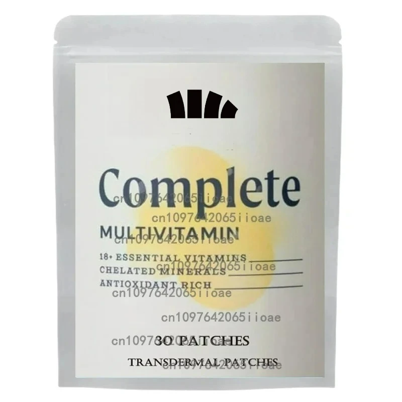 30 Patches Multivitamin Transdermal Patches Vitamins A, B, C, D, E, Biotin for Women Bones, Brain, Heart, Immune & Energy
