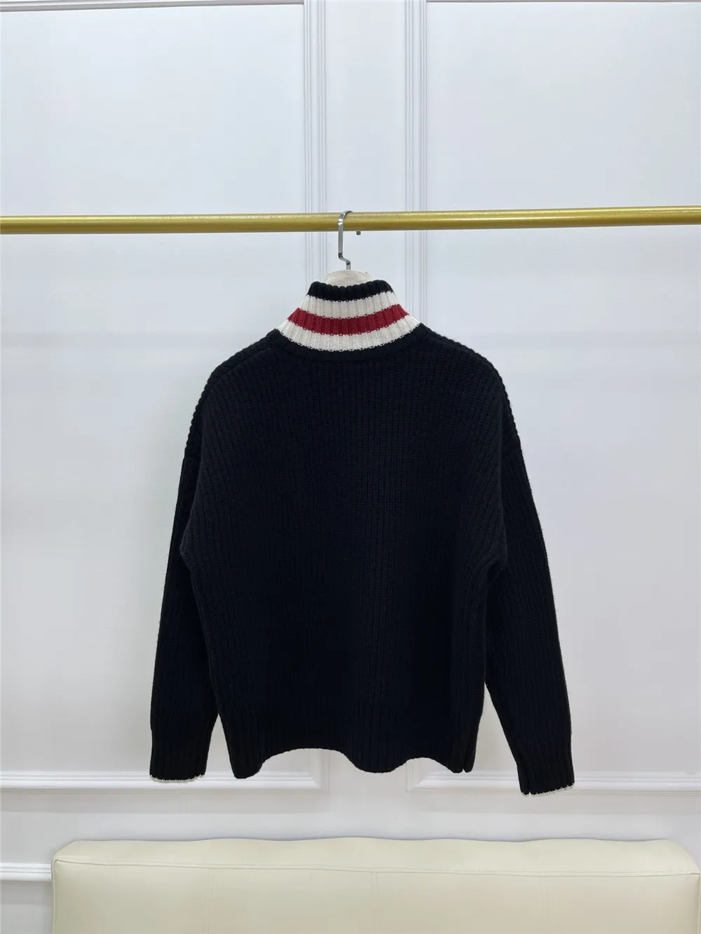 Women's Cashmere Knit Sweater Half Zip Turtleneck Long Sleeve Knitted Top‘s Female Casual Pullover