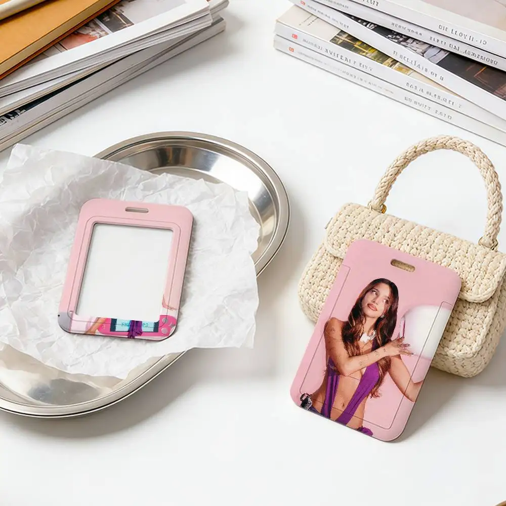 Emilia Mernes mp3 Singer Card Cover Neck Strap Pass Employee's Work Lanyard Working Permiit Case