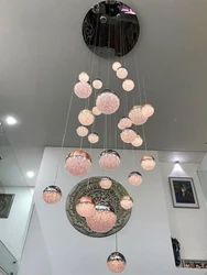 Modern Ceiling Chandelier Luxury Villa Living Room Pendant Light Home Decoration Dining Table Staircase Crystal Ball  Chandelier