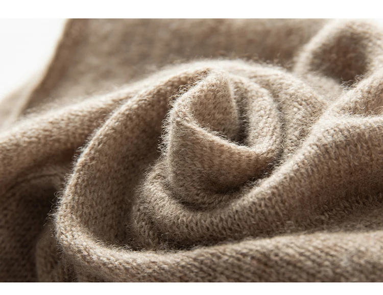 Damen-Schlauchschal aus 100 % Kaschmir, leichter Kamin-Schal, Halsmanschette, wärmer, Wasserfallausschnitt, Schlaufe, weiche Strick-Accessoires für Kinder – Detail 21