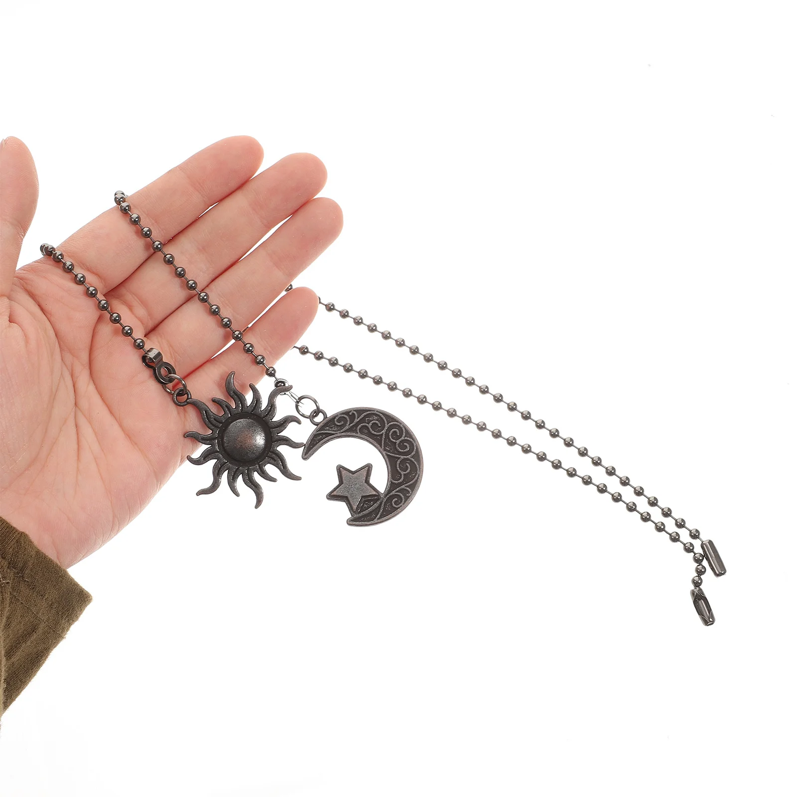 

Vintage Ceiling Fan Pull Chain Moon Sun Pendant for Ceiling Light Lamp Pull Chain Extension Decorative Fan Pulls Decorative