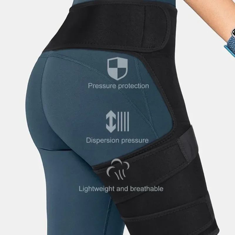 

Sciatica Nerve Pain Relief Thigh Compression Brace for Hip Joints Arthritis Groin Wrap Brace Protector Belt Legwarmers New