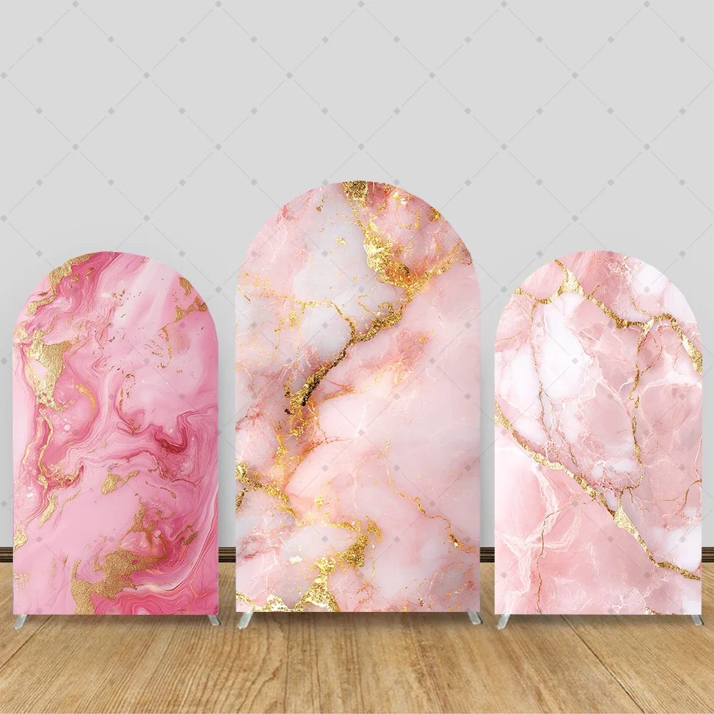 

Custom 2-sided Golden Marble Arch Backdrop Cover Kid Birthday Party Baby Shower Portrait Background Prop Photography Studio