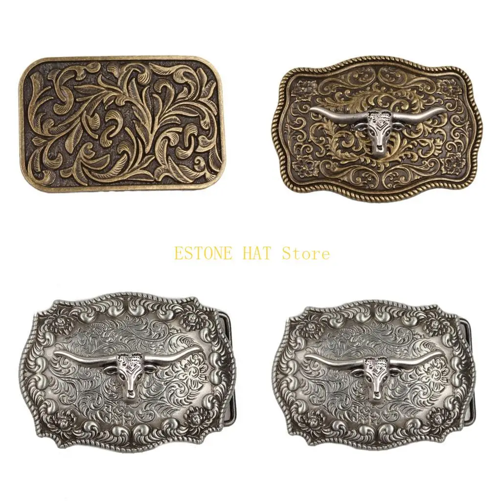 49MF Classical Metal Belt Buckle Single Prong Belt Buckles Birthday Gifts for Unisex Men Belt Buckle Replacement Belt Buckle