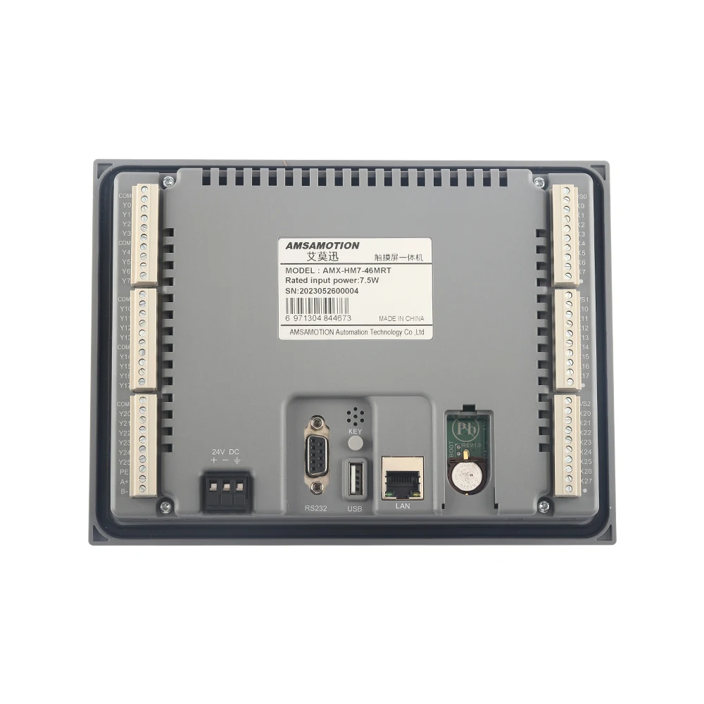 AMX-HM7-46MRT/46MR 7'' Inch HMI+FX3U PLC All-in-One Machine Controller Ethernet Monitor 24DI 22DO Touch Screen 2RS485 1USB