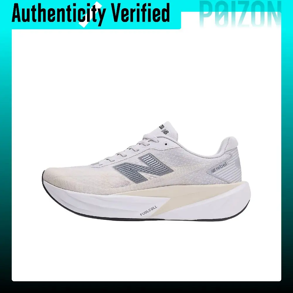 New Balance FuelCell Rebel V5 Classic And Versatile Mesh Breathable Low top Running Shoes Men's Linen Gray MFCXLL5
