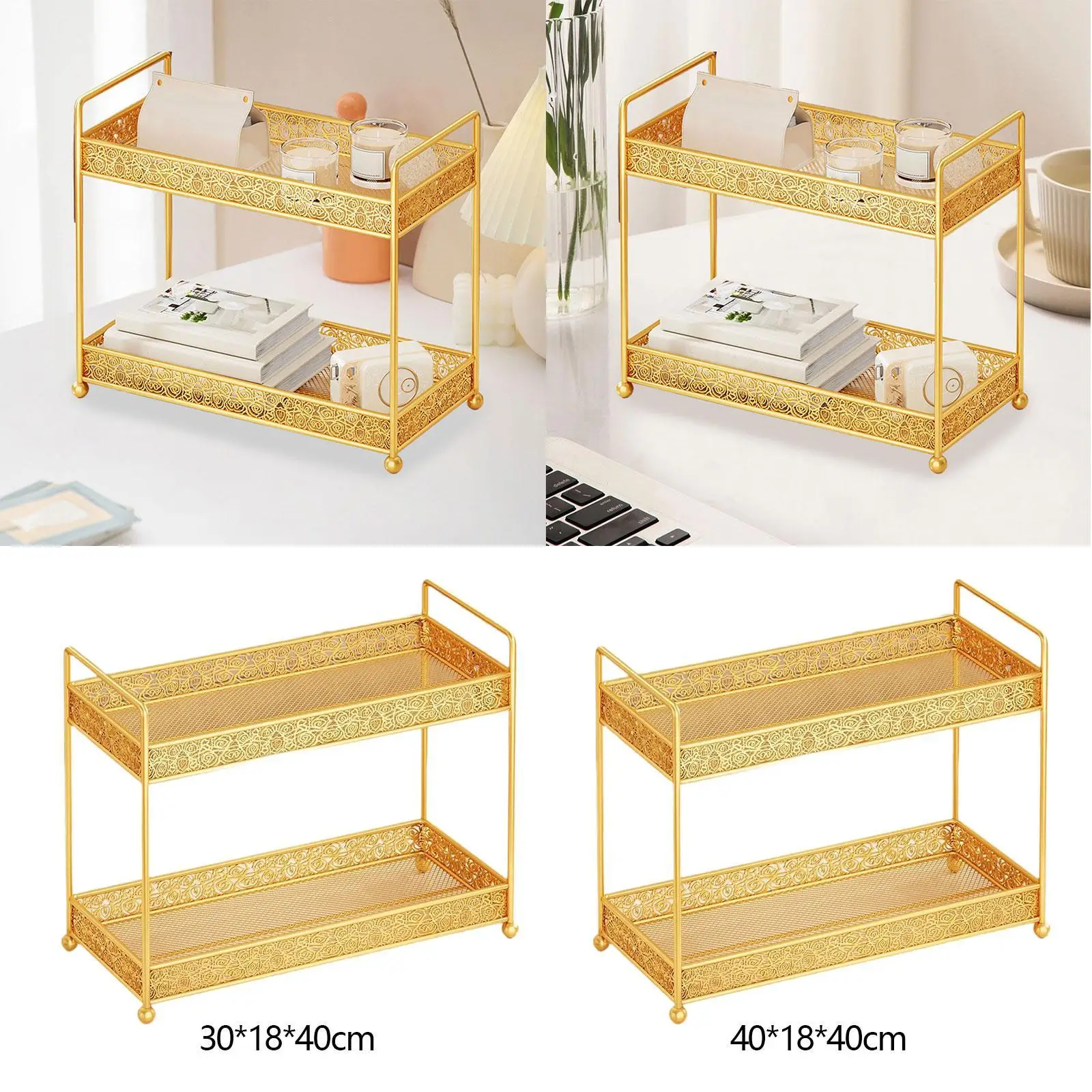 Worktop Organizer Rack Level Serving Platted Bathroom Organizer Storage