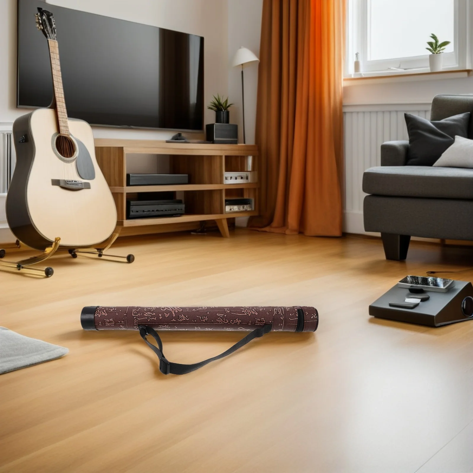 

G Bamboo Flute Case Portable Handle Strap Humidifier Dizi Bag Recorder Piccolo Inner Diameter 4.2 Length 48 Cm Waterproof Flute