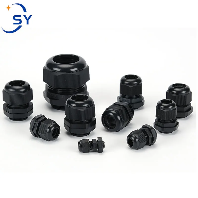 Cable Flame-retardant Waterproof Connector Set 50 Pieces Nylon Plastic Seal Fixed Wire Gran Head PG11 PG13.5 PG9 PG19 PG16 PG7