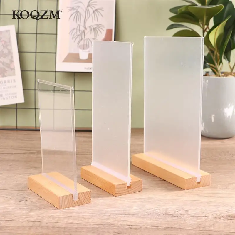 A4 Table Top Acrylic Sign Holder Display Stand Double Sided, Bottom Load, Portrait Style Menu Paper Ad Photo Picture Frame