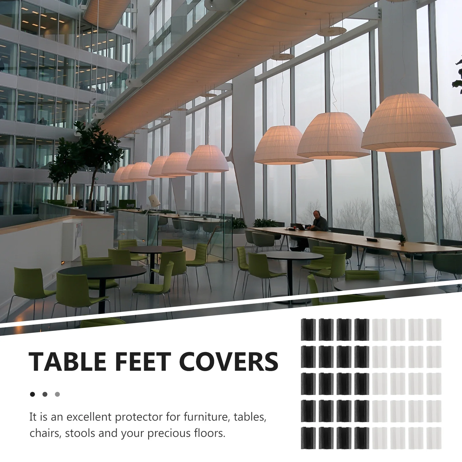 

40Pcs Chair Feet Caps Premium Material Non-Slip Floor Protectors Practical Design for Furniture Legs Long Lasting Use