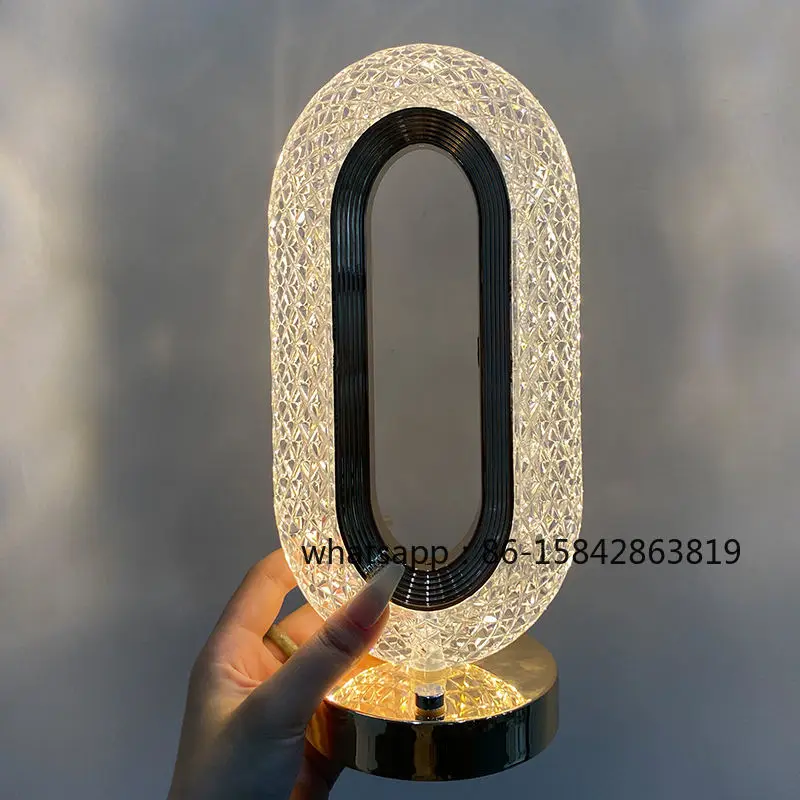 

Modern Style Luxury Light Emitting Diode Touch Modern Crystal Desk Lamp Bedroom Restaurant Bar