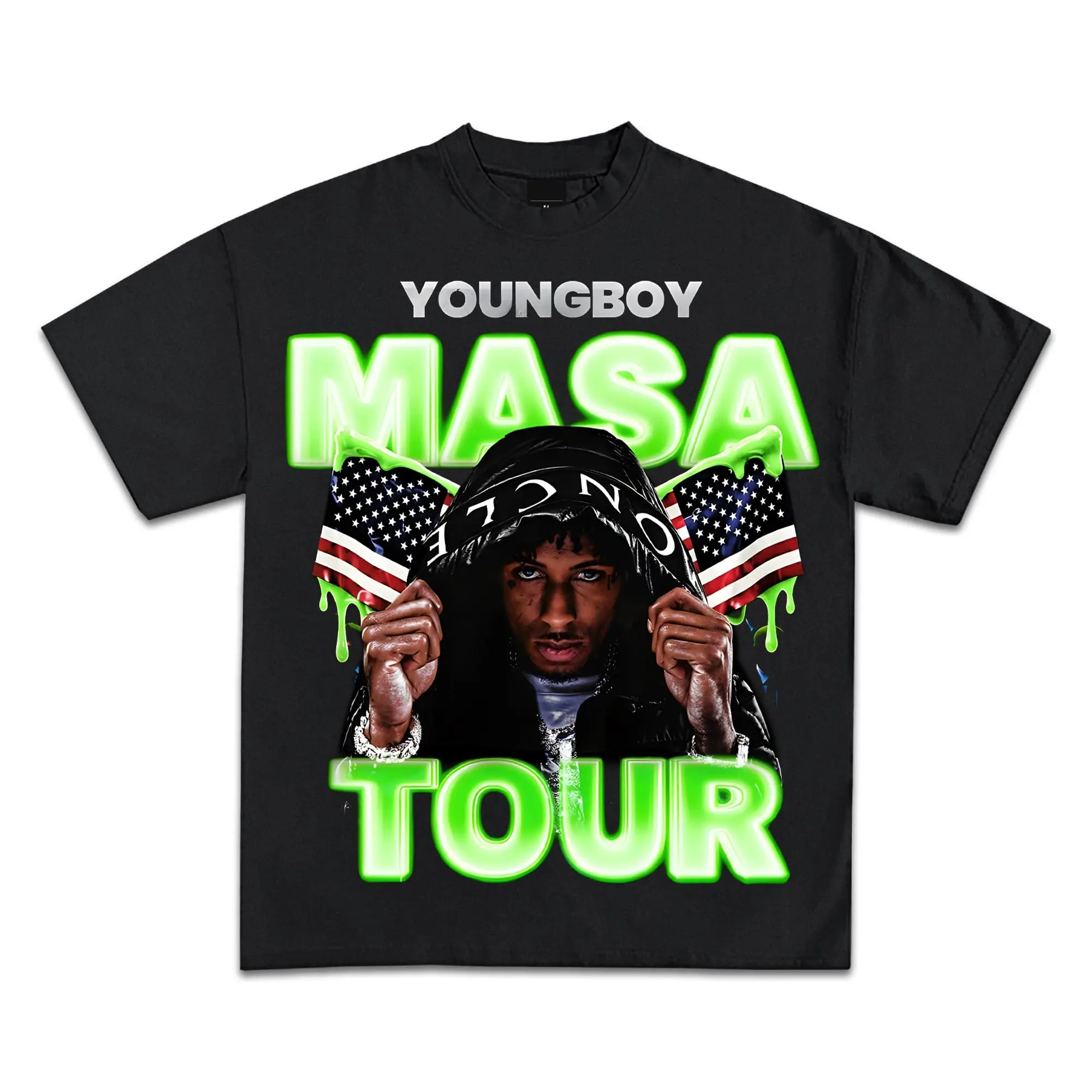 Youngboy Make America Slime مرة أخرى MASA Merch |   قمصان ثقيلة الوزن عالية الجودة للرجال ملابس صيفية هاراجوكو للرجال
