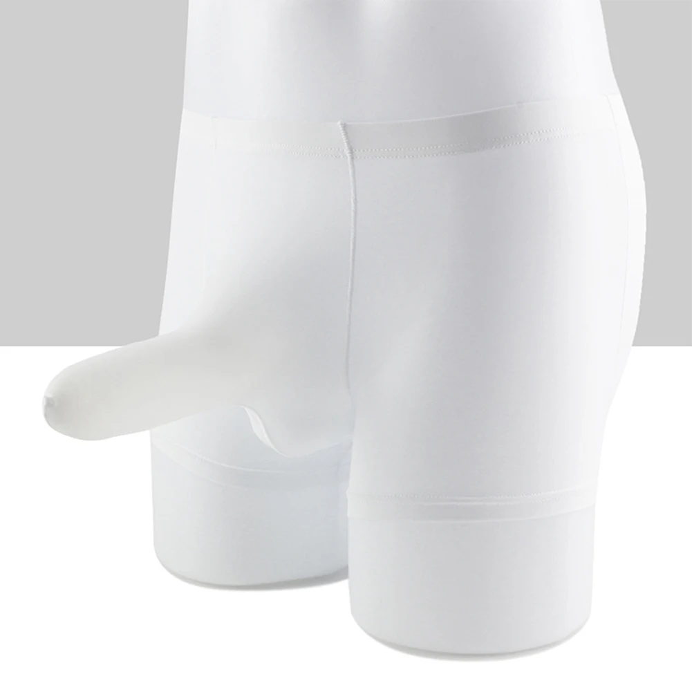 남성용 언더팬츠 복서 브리프 아이스 실크 반바지 팬티, 벌지 파우치, 투명 고탄성 심리스 통기성 얇은 속옷