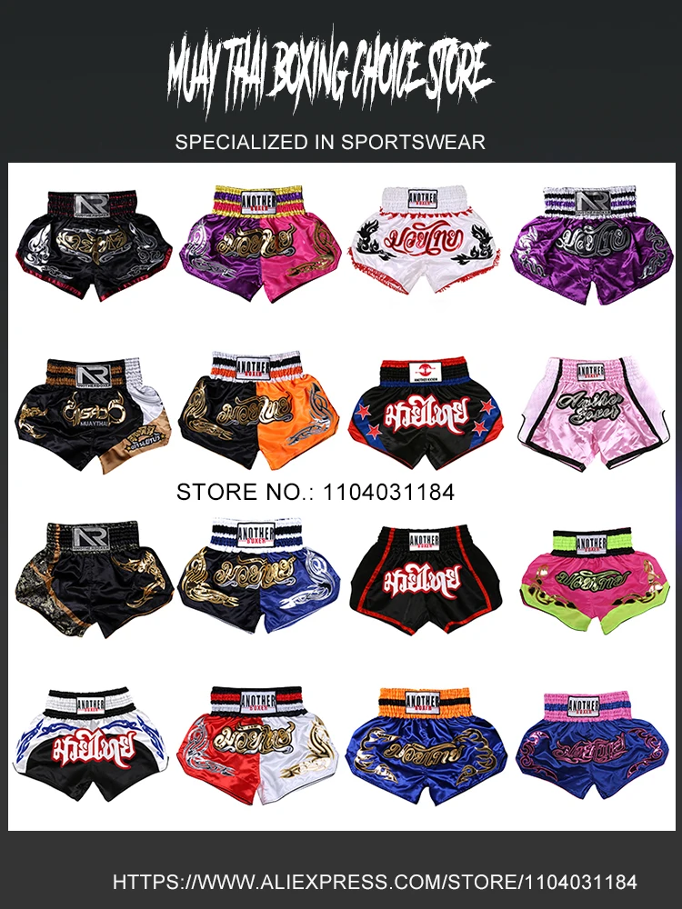 Muay Thai Shorts Thailand Boxing Shorts Men Women Kids Boy Girl Martial Arts MMA Training Clothing Fight Kickboxing Boxing Pants