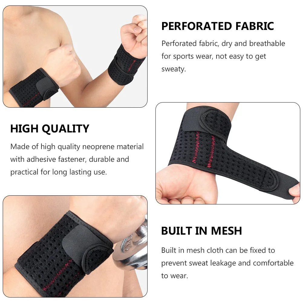 

1Pcs Adjustable Sports Wrist Guard Breathable Neoprene Wristband Sweatproof Hand Protector for Running Fitness Weightlifting
