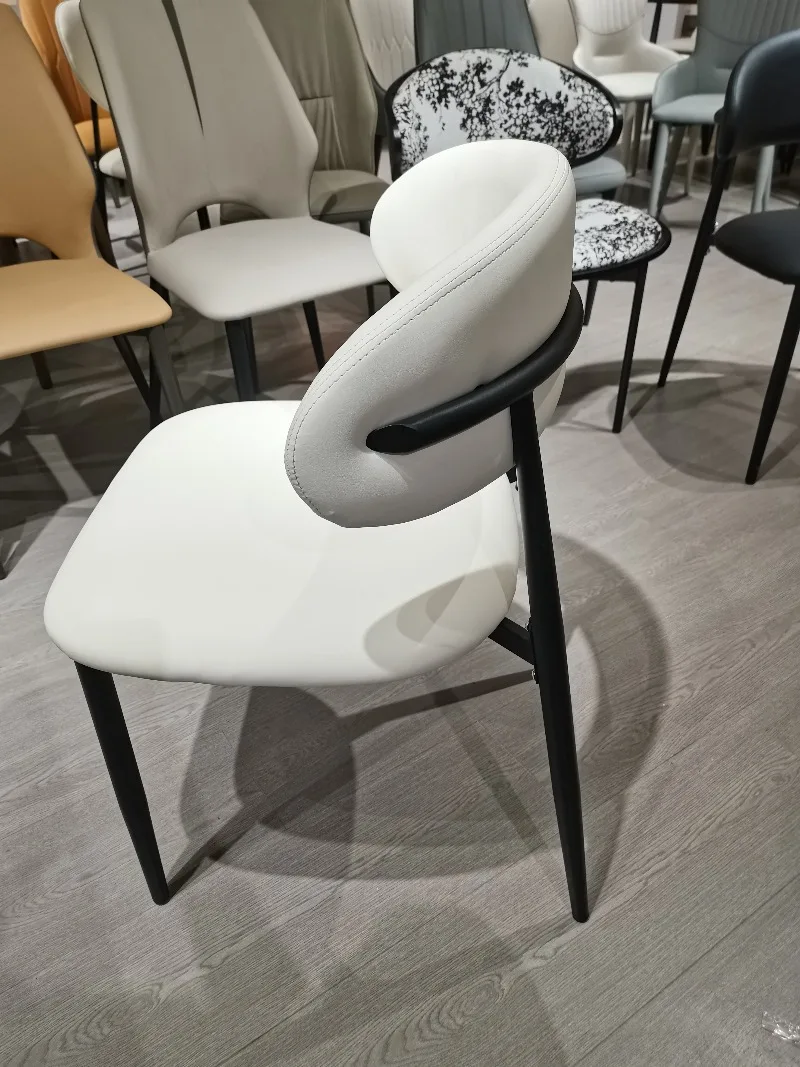 Save Freight Saving Volume Classic Simple High Quality Fabric Leather Removable Solid Metal Hotel Cafe Restaurant Dining Chairs