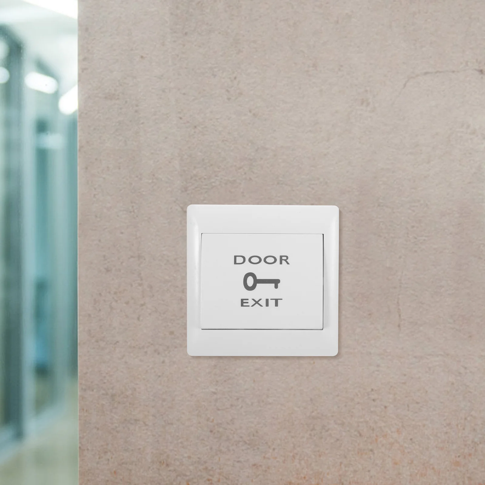

White 86X86Mm Exit Release 36V 3A Three Output 100000 Door Cycles Access Push Release Button Control Door Exit Switch