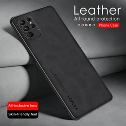 Soft Sheepskin Leather Phone Case For Samsung Galaxy S24 Ultra S23+ Full Lens Protective Back Cover Samsang S24 Plus S23 Ultra