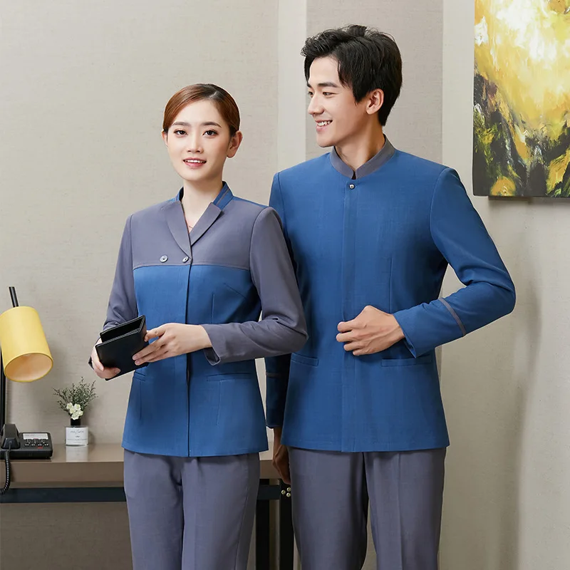 Cleaning Work Uniform for Women Property Hotel Room Cleaner Auntie GuesthousePABreathable Waiter Long Sleeve Autumn Winter Outfi