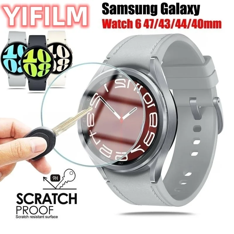 

2pcs 9H Premium Tempered Glass For Samsung Galaxy Watch 6 Watch6 Classic 47mm 43mm 44mm 40mm 5 Smartwatch Screen Protector Film