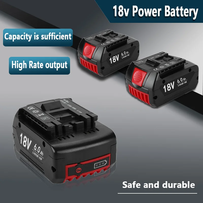 For Bosch 18V 6Ah 8Ah 12Ah Professional Systeem Draadloze Tools Bat609 Bat618Rechargeable Li-ion Battery For Bosch 18V Tools