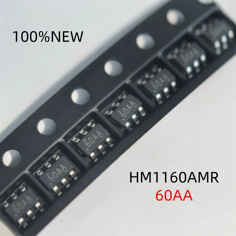 (50 Pieces) 100% New Hm1160Amr Silk Screen 60Aa Sot23-6 Single-Cell Lithium Battery Power Detection and Indication Chip Ic