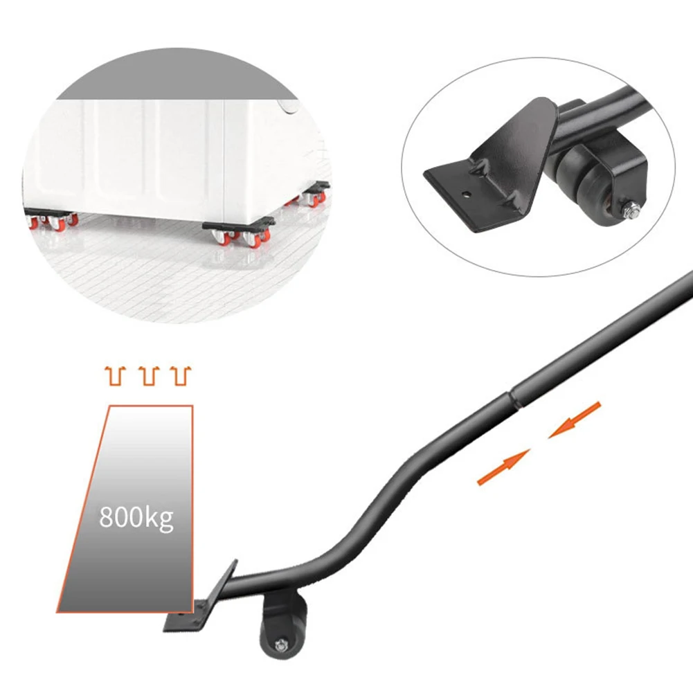 6x 360 Degree Furniture Mover Roller Tool Set Heavy Stuffs Lifter with Wheel Bar Sofa Bookcase Table Chair Moving Tool