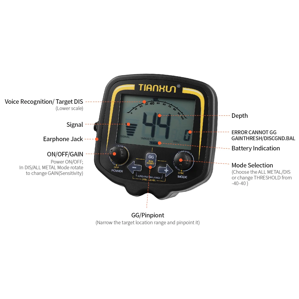 Professional Metal Detector   Discover Deluxe Underground Gold Detector