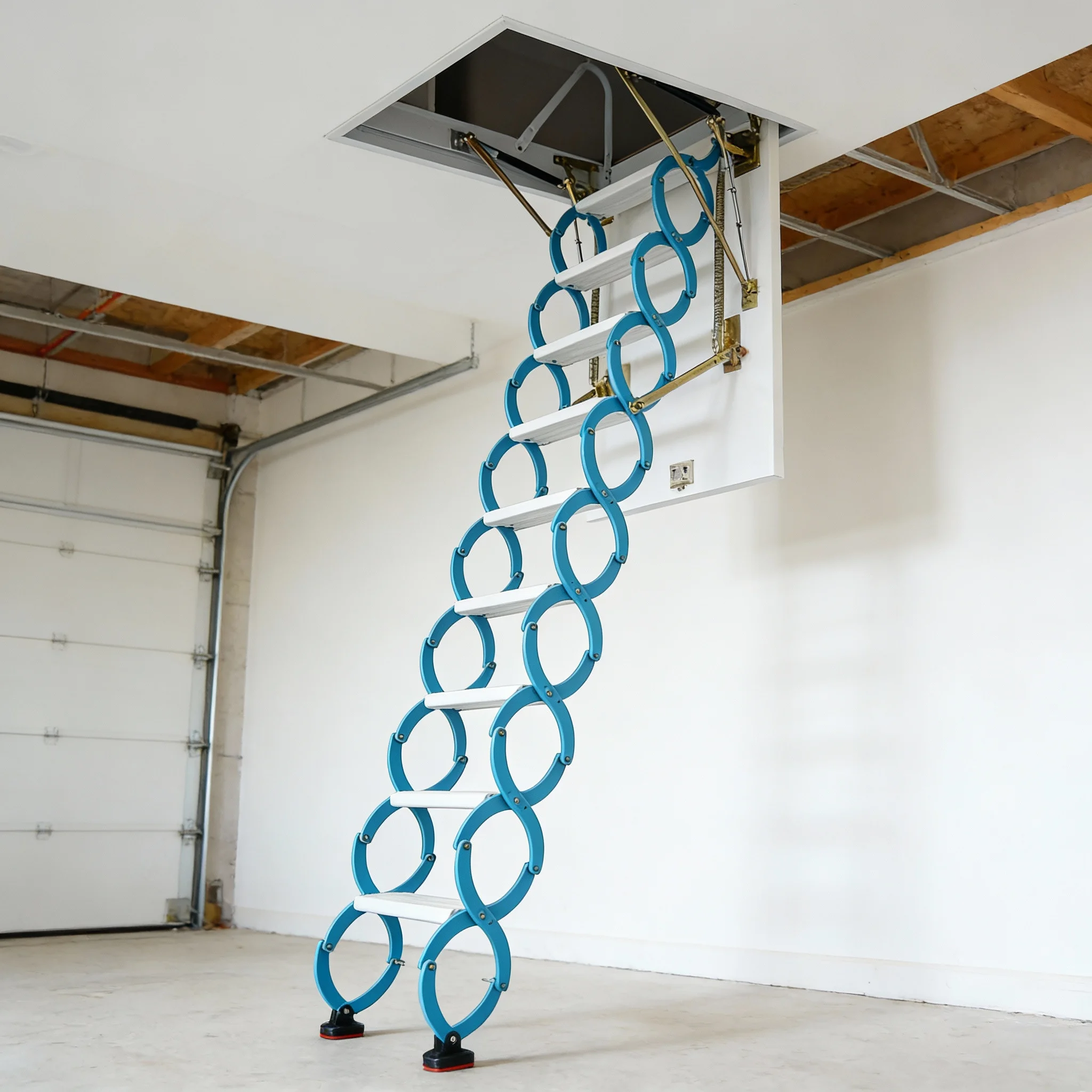 OEM Aluminum Alloy Attic Ladder with 200kg Capacity and Stable Folding Structure