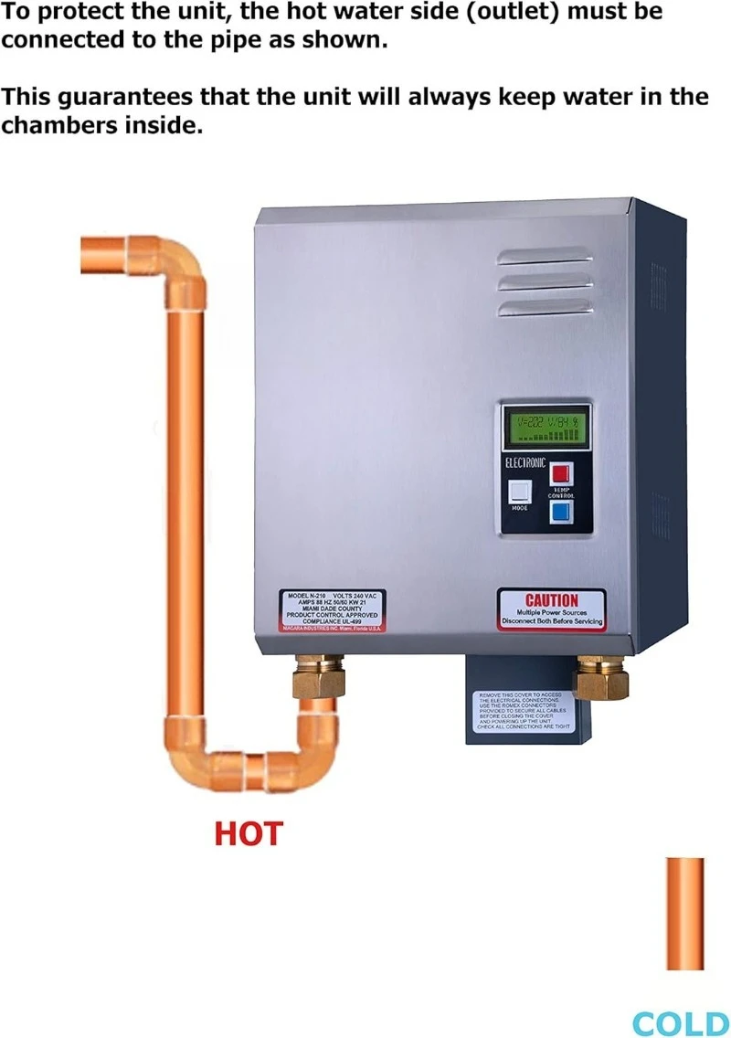 نظام سخان المياه للمنزل بالكامل N-210 بدون خزان #3