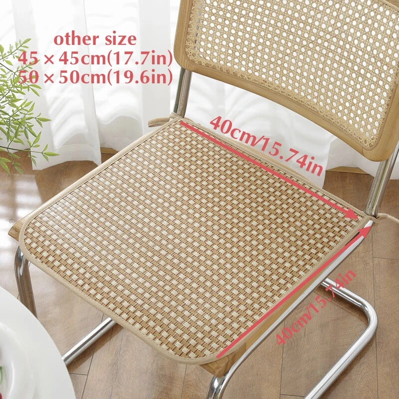 1PC 40cm/45cm/50cm Breathable Summer Cooling Seat Cushion  Seat Cushion Cool Mat Non-slip Cooling Bamboo Chair Seat
