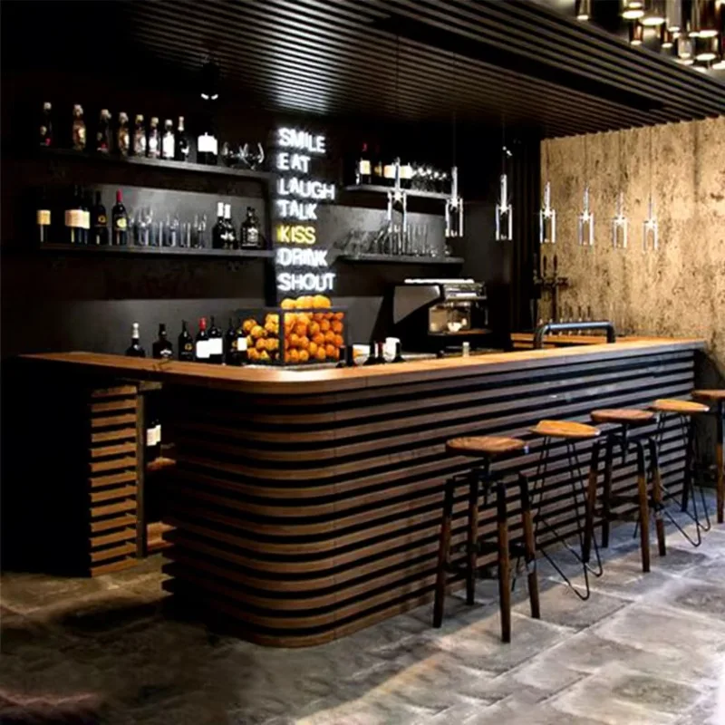 FOODLINE Modern Commercial Bar Counter Anti‑corrosion Bar Counter For Beach Bar Resort Leisure Club Project