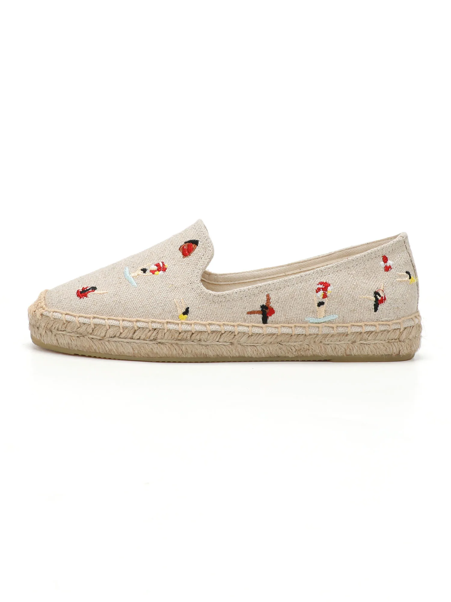 Women\'s Swimmer Espadrilles with Hemp Material and Flat Platform for Casual Wear