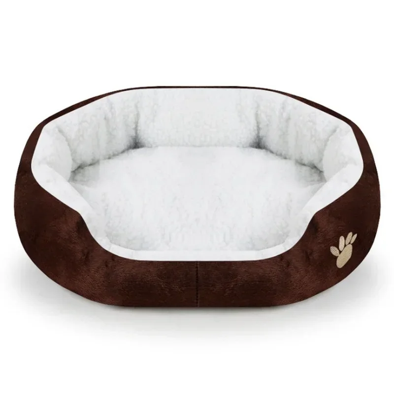 Dog Beds for Large Dogs Cashmere Warming Pet Dog Bed Sofa Lounger Cat Nest Baskets Plush Kennel Bed Comfortable Pet Supplies