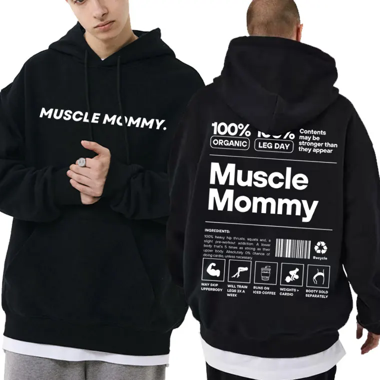 

Muscle Mommy Gym Pump Cover Hoodie Men Women Fitness Funny Weightlifting Workout Bodybuilding Sweatshirt Male Oversized Hoodies