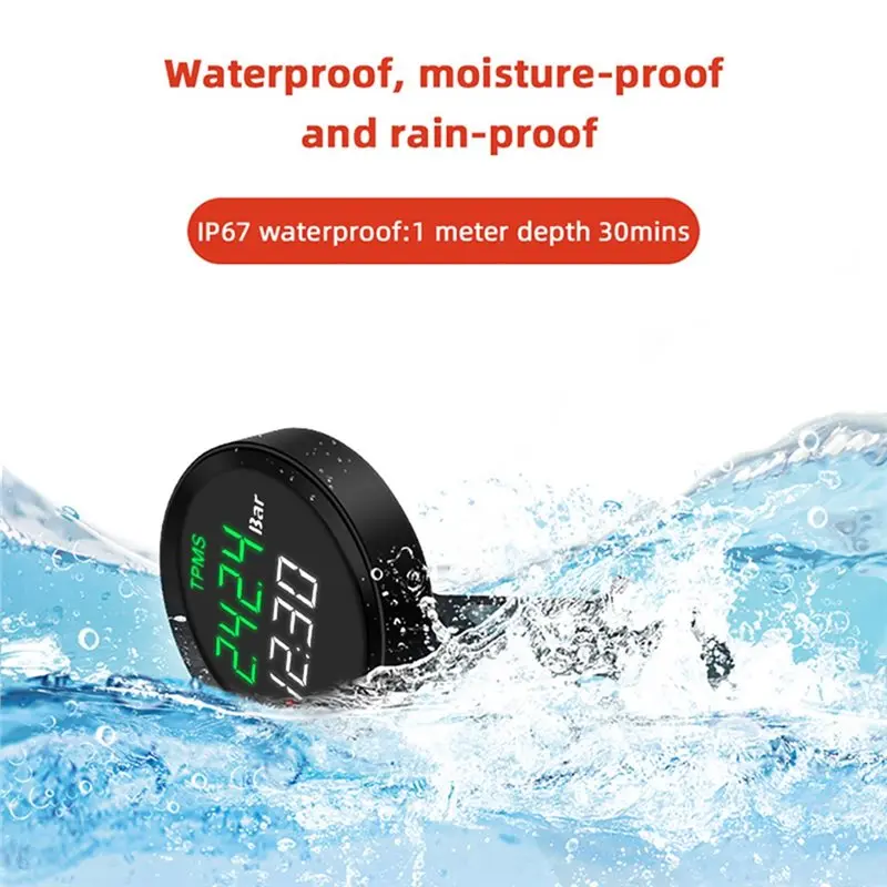 Motorcycle Tire Pressure Monitor System - close-up view