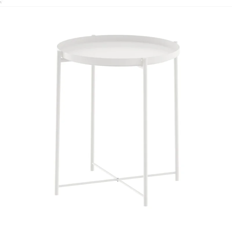 

Мебель для дома Шкафы для гостиной Современный L # Чайный столик Маленький круглый чайный столик Боковая боковая кровать Стол Кофейный