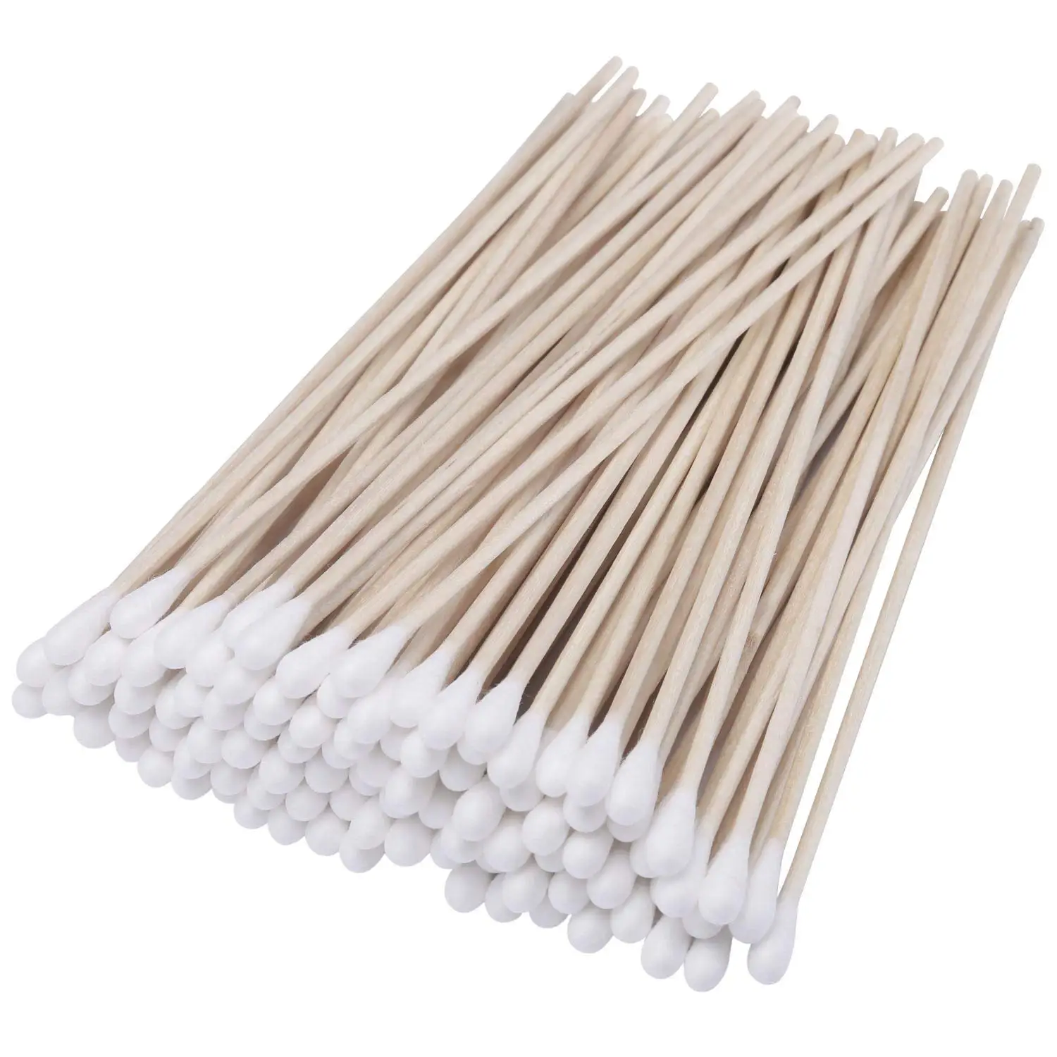 

6" Wooden Cotton Swabs for Gun Cleaning, Wound Care, Makeup & Residue Removal (500-Pack)
